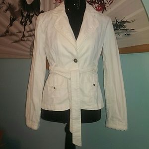 Distressed Fitted/Belted Blazer - Victorian Feel!